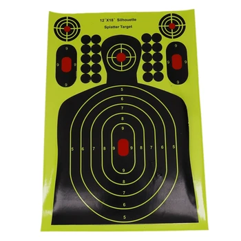 

10PCS Stickers Splatter Targets 12X18 Inch Self Adhesive Paper Silhouette Reactive Target Stickers