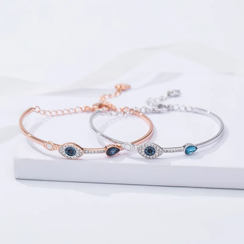 AYOO высокое качество SWA1: 1 лучший материал, Очаровательная леди дьявол глаз браслет прекрасный кристалл браслет