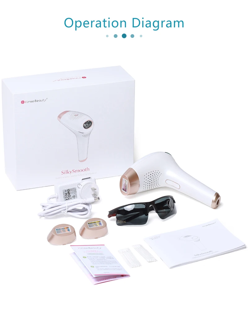 Kinseibeauty IPL лазерная Машинка для удаления волос, лазерный эпилятор, устройство для удаления волос, триммер для постоянного бикини depilador a laser 500000