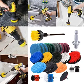 

2020 3/6/12/22Pcs Drill Brushes Power Scrubber Cleaning Drill Brush Scrub Pads Brush Cleaner Scrubbing Brushes Shower Kitchen