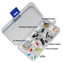 Useful Electronic Parts Kit Breadboard LED Cable Resistor Thermisor For Arduino