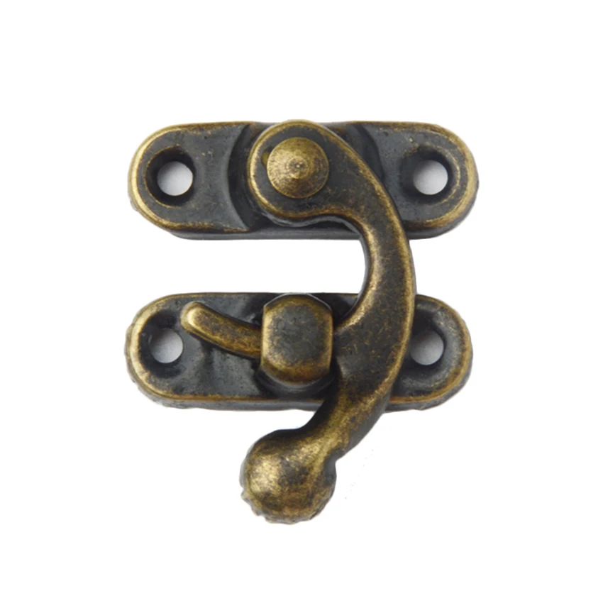5Pcs Retro Antique Right Latch Hook Hasp Wood Jewelry Box Latch Hook Clasp Decoration For Decorative Cabinet Small Wooden Box