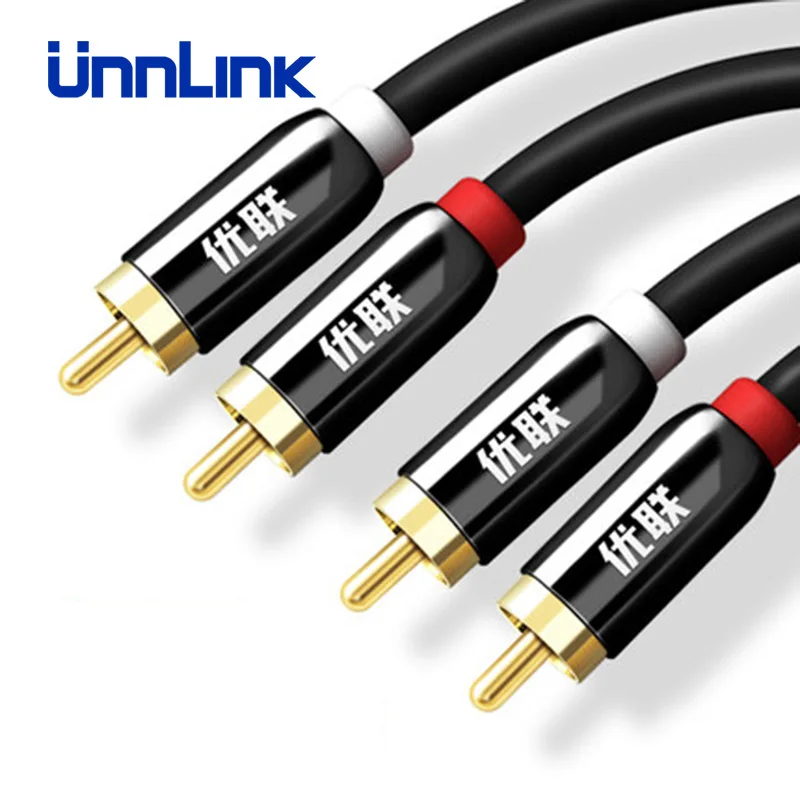 Аудиокабель Unnlink HIF 2RCA на 2 RCA штекер OFC позолоченный аудиокабель для домашнего