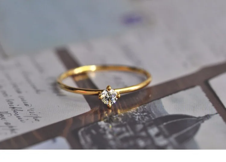 

Natural Zircon Ring Simple Zircon Small Fresh Ring Rings for Women Engagement Ring