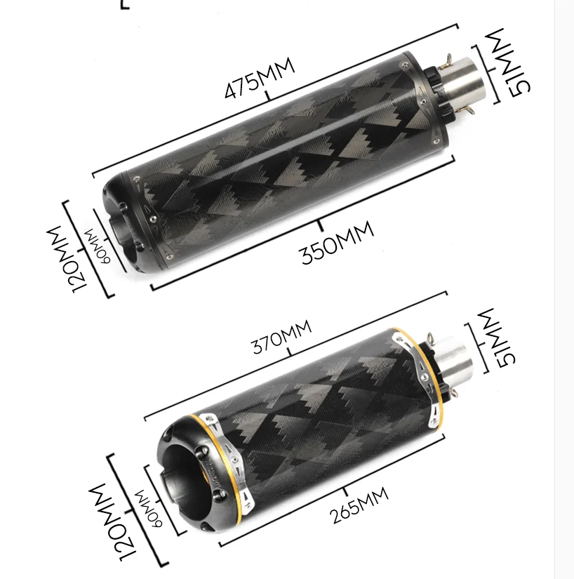 51 мм Универсальный Akrapovic выхлопной Escape Moto трубы МОТОЦИКЛ ЧПУ для двух Brothe CBR R1 R3 R6 MT09 ATV ktm Байк