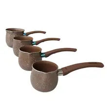 Одноручные кувшины для молока, антиобжимные керамические кофейники, антипригарное прочное покрытие, кастрюля для молока, кофейная посуда, кухонный инструмент для кофе