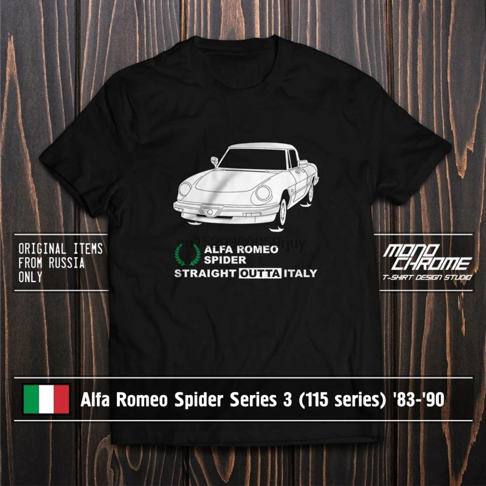 Футболка для фанатов Alfa Romeo Spider Series 3 (115 series) 83 90 | Мужская одежда