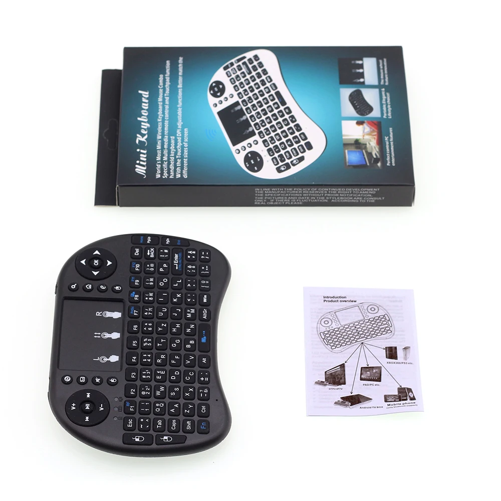 I8 Мини беспроводная клавиатура с сенсорной панелью мышь для Android tv Box Русский Испанский Французский иврит i8+ 2,4 ГГц воздушная мышь для мини-ПК