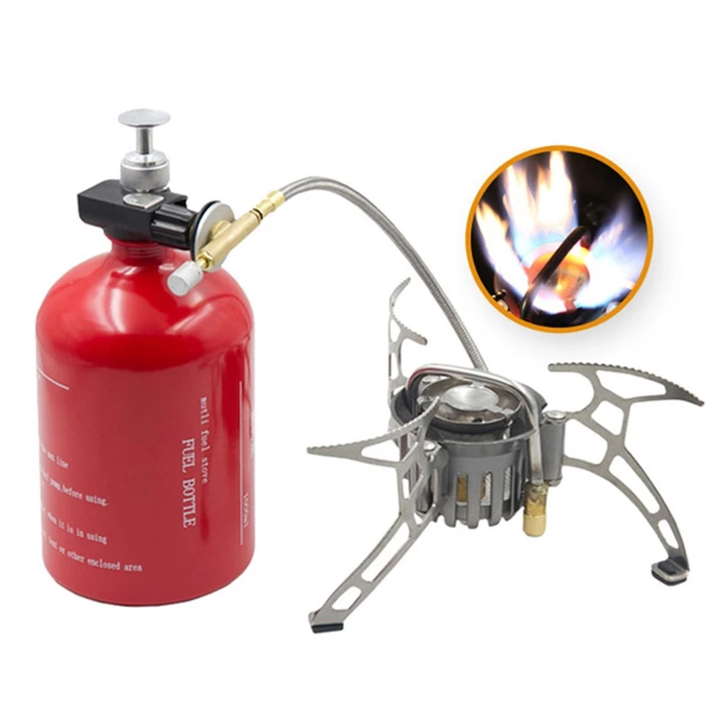 Comprar APG 1000Ml estufa de gasolina al aire libre multiusos para acampar estufa de aceite y Gas botella de combustible herramienta de Camping utensilios de cocina portátiles al aire libre