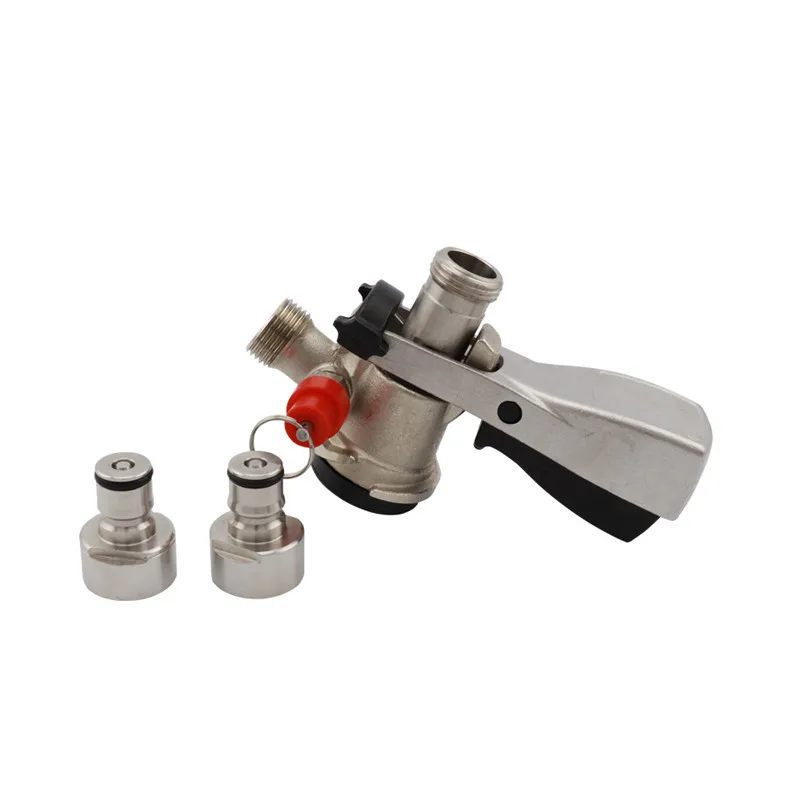 Home Brewing A S D G type Keg Coupler Draft Beer Dispenser Tap and Carbonation Cap Ball Lock Post Conversion Kit (4)