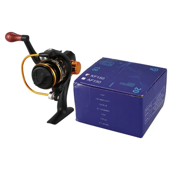 

Mini Spinning Reel Winter Ice Fishing Reel 12BB 5.2:1 Left Hand Metal Spool Stainless Steel Wheel Mini Pesca,KF150 Black No Gap