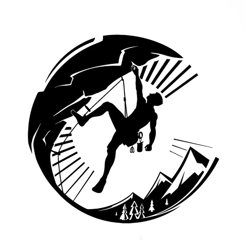 

Car Sticker, Stylish Rock Climber Extreme Sports Car Sticker Black PVC/ Silver 14.7cm * 14.5cm