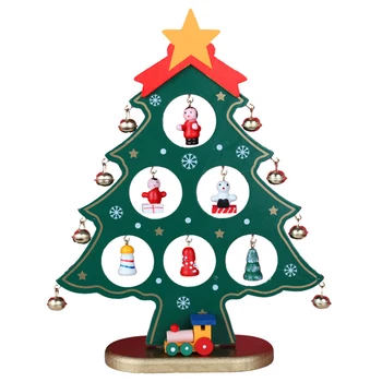

Easy Install Living Room Home Decor With Iron Bells DIY Holiday Bedroom Christmas Tree Party Office Wood Desktop Ornament