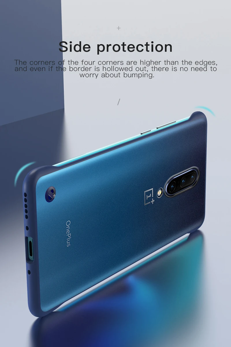 Ультратонкий матовый чехол для телефона OnePlus 6 T 7 Plus без полей с кольцевой пряжкой