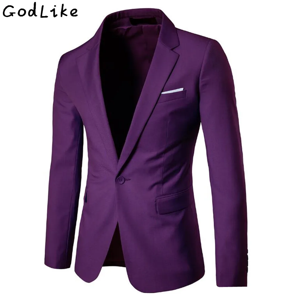 

2019 New Fashion Mens Casual Blazer Single Button Dress Blazer Jacket Men Slim Fit Mens Suit Jacket Solid Coat Men 5XL 6XL