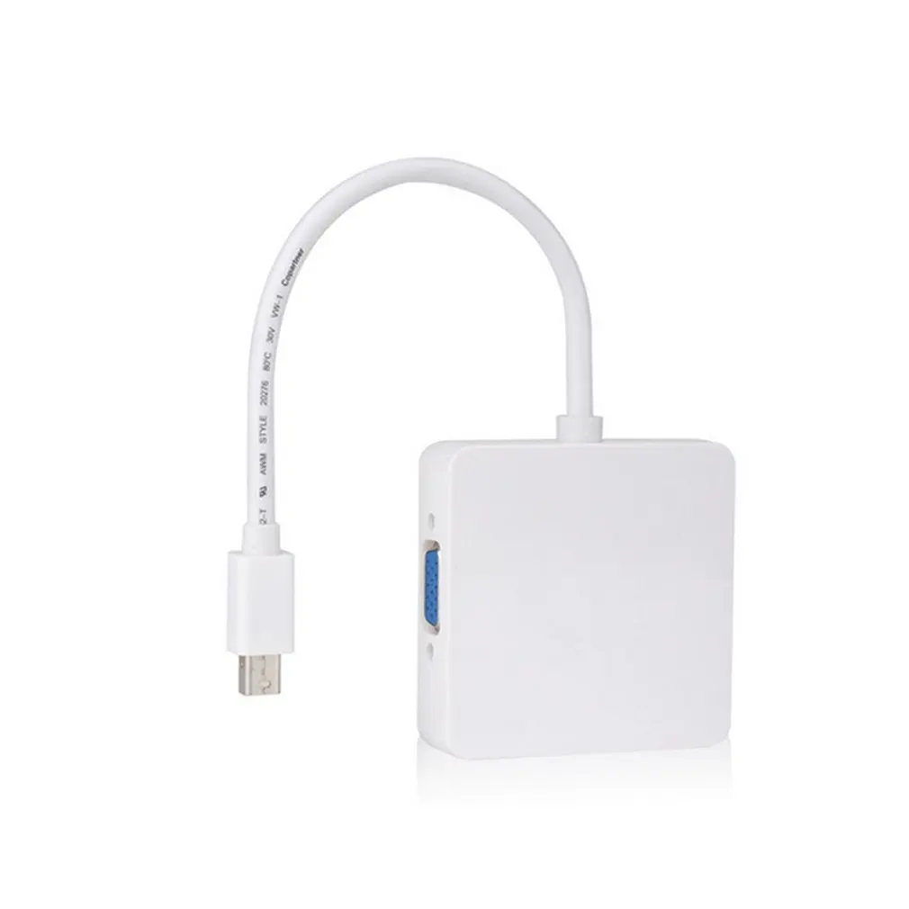 3 в 1 Mini displayport DP Thunderbolt to DVI VGA HDMI конвертер Кабель-адаптер для iMac Mac Mini Pro Air Book для монитора ТВ