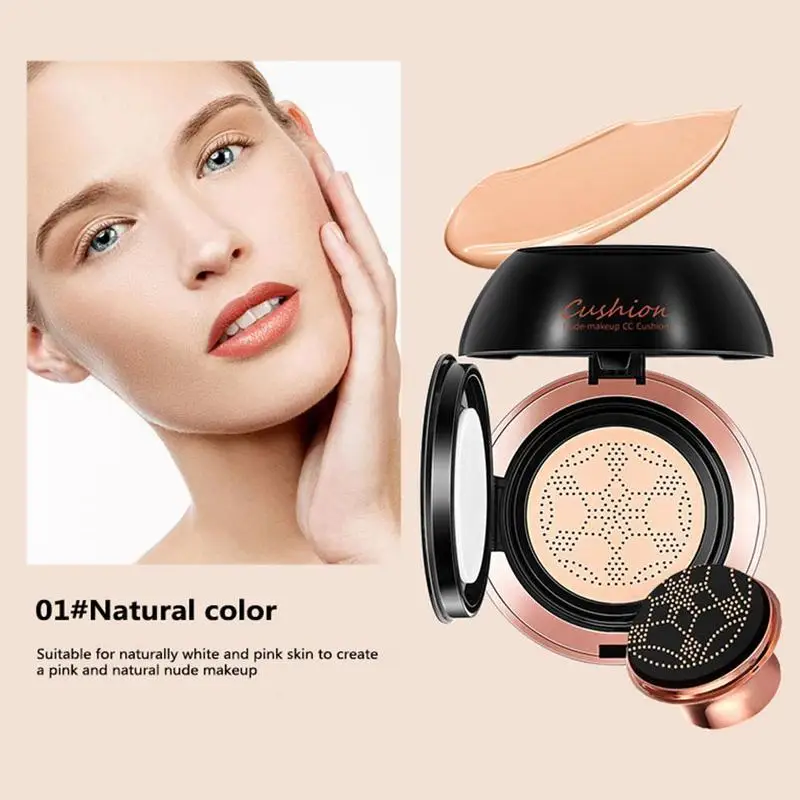 

Face Beauty Make Up Air Cushion Mushroom Head Bb Cream Concealer Moisturize Brighten Makeup Bb Foundation Cream 2 Colors