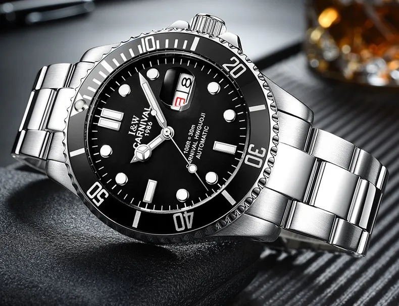 High end Sport watch Water Ghost Series CARNIVAL Swimming Automatic Watch Men Calendar Sapphire Luminous Mechanical watches men