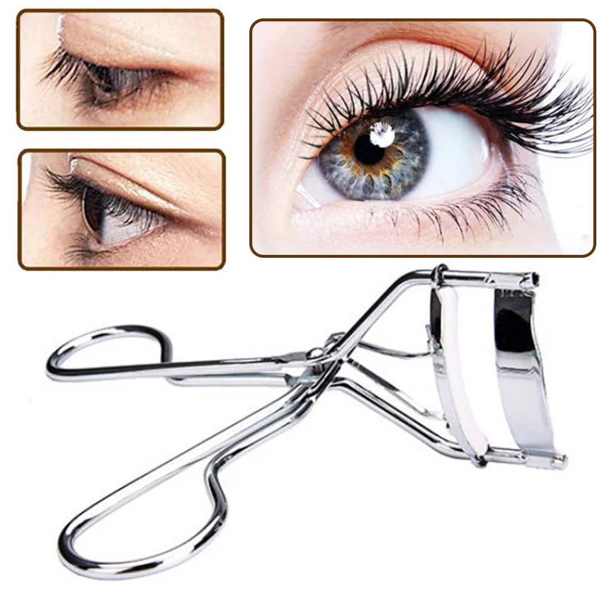 

ELECOOL 1PCS Metal Eyelashes Curler Curling Iron Silicone Pad Eye Lashes Clip Curling Cosmetic Makeup Tools