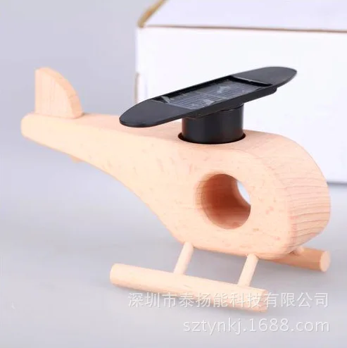 Аморфный кремниевый Солнечный деревянный самолет модель DIY сборка образовательная