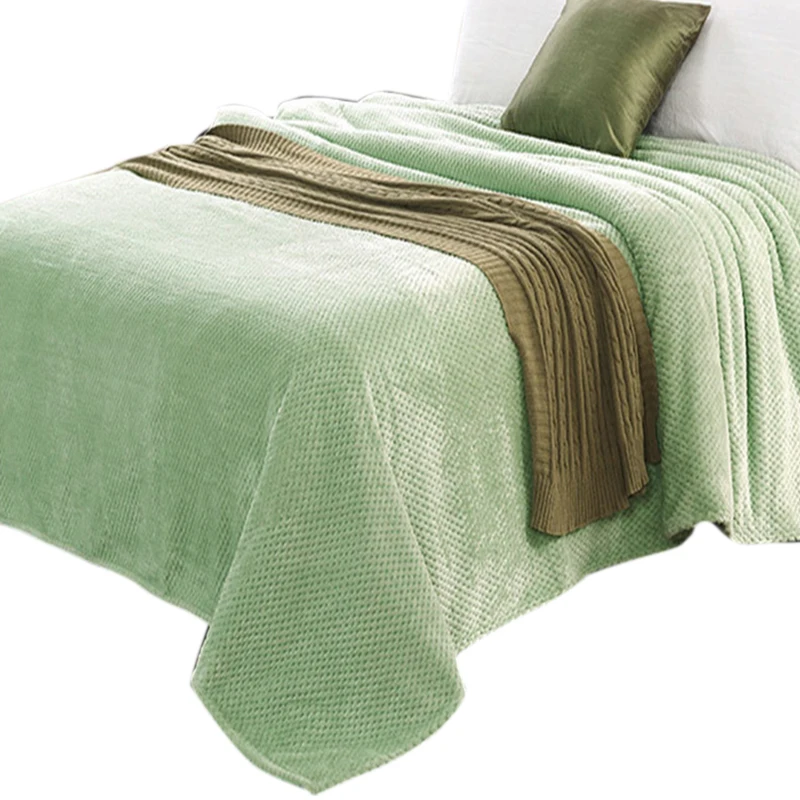 Water Green Супер мягкое фланелевое одеяло для дивана и дивана, офисное детское одеяло, s полотенце для путешествий, флисовое клетчатое портативное одеяло для путешествий - Цвет: Water Green