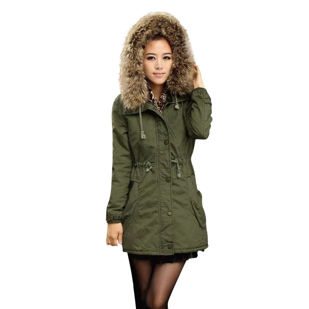 astounding  JAYCOSIN Womens Jacket Hooded Winter Long Coat Size Outwear Women Autumn Long Sleeve Coat Fleece Lo
