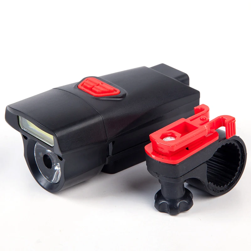 Bike Light Double Lamp Beads Handlebar Headlight Bicycle LED+COB Waterproof High Bright Night Cycling Flashlight