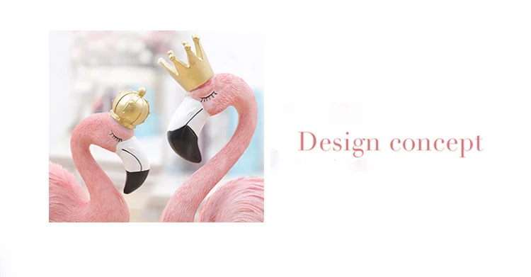 Scandinavian Flamingo Home Decoration Cake Decoration Birthday Gift Flamingo Resin Crafts Festival Gift