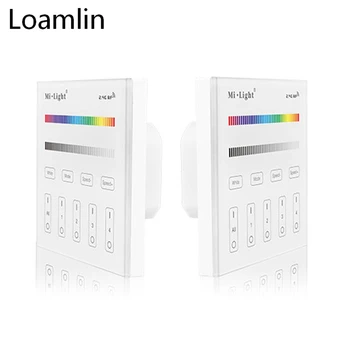 

Milight 2.4G RF T3 Led Touch Panel Controller 4-Zone RGB/RGBW Brightness Dimming Led Remote Controller AC90-110V/180-240V