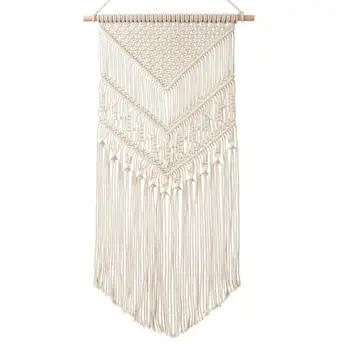 

Macrame Wall Hanging Tapestry Hand-woven Cotton Bohemian Tapestry Boho Apartment Dorm Wall Decorations for Bedroom Living Room