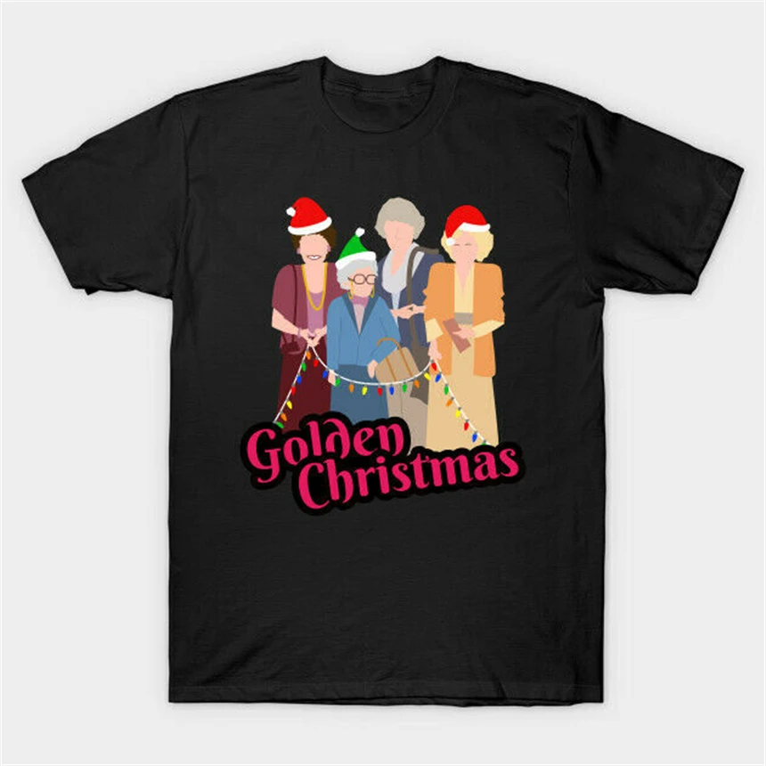Golden Girls Christmas Funny Black T-Shirt Blanche Devereaux Dorothy S-3Xl Homme Plus Size Tee Shirt | Мужская одежда