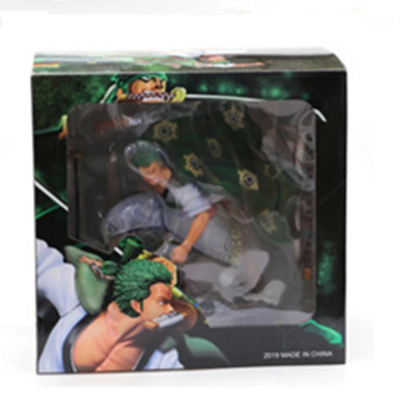 Аниме цельный Roronoa Zoro кимоно Ver. GK ПВХ фигурка Статуэтка Коллекционная модель Одна деталь игрушка ZORO кукла 31 см - Цвет: With Retail Box