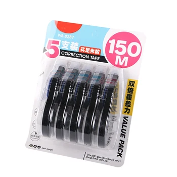 

5pcs Correct Correction Tape White Translucent Dispenser Shows How Much Tape is Remaining 30m GDeals