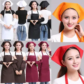 

Japanese Style Womens Mens Triangle Headscarf Towel Kitchen Restaurant Chef Hat F3MD
