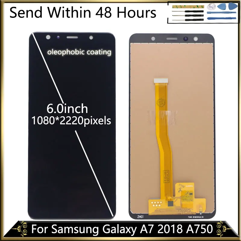 ЖК дисплей с дигитайзером сенсорного экрана в сборе для Samsung Galaxy A7 2018 A750 A750F A750FN A750G