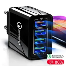 48 Вт Быстрая зарядка 3,0 4,0 USB зарядное устройство для iPhone X XS 7 samsung huawei P20 Xiaomi QC 3,0 настенное дорожное быстрое зарядное устройство EU US UK