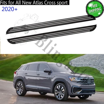شراءتشغيل المجلس يناسب ل V.olkswagen كل جديد أطلس الصليب الرياضة 2020 الجانب خطوات Nerf بار دواسة سيارة الجانب الدرج قضيب جانبي 2 قطعة
