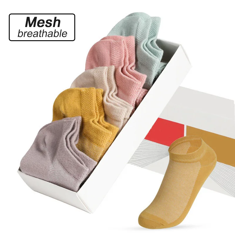 

Носки женские летние из дышащего хлопка, 5 парт/лот