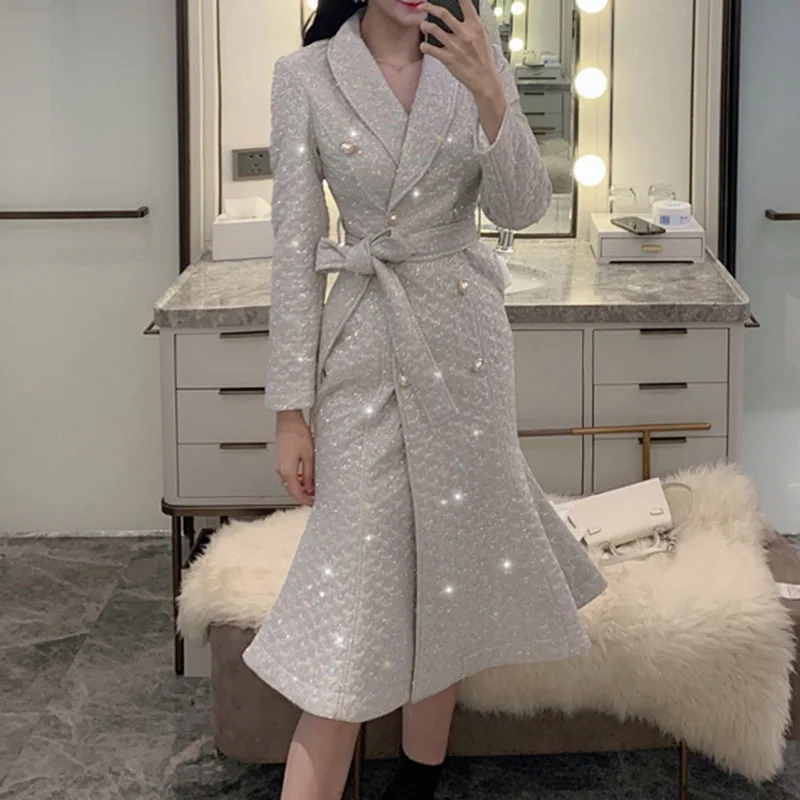 Высокое качество новейший Подиум 2019 дизайнерский Тренч в стиле барокко женский