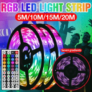 

DuuToo RGB Strip Light 10M 15M 20M Flexible Ribbon DIY Led Lamp Strip Waterproof Tape Diode DC12V 5050SMD Christmas Decor Lamp