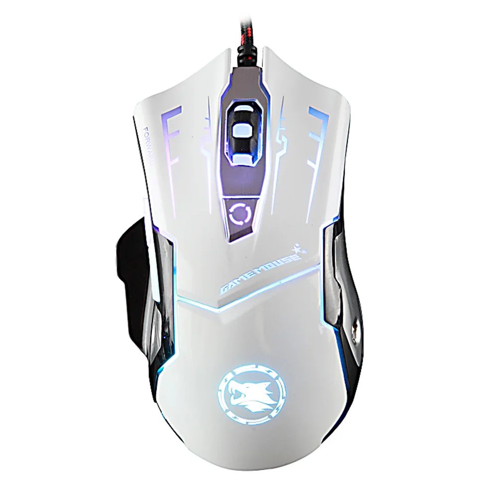 KAYINUO Механическая usb игровая мышь 3200 dpi Регулируемая 6 кнопок rgb Красочная Подсветка usb/компьютерная мышь для настольного ноутбука - Цвет: M738-White