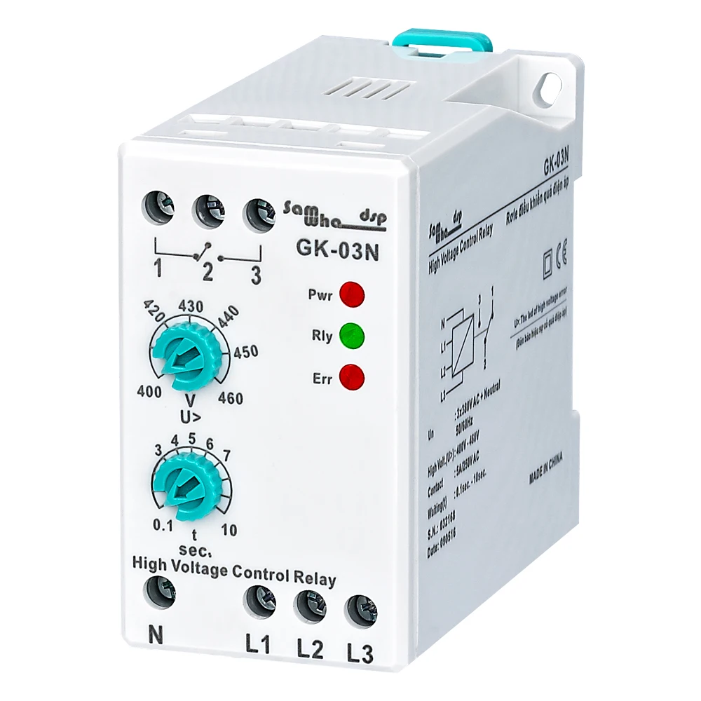 

Samwha-Dsp GK-03N Phase Failure High Voltage Analogue Adjustable Protection Relay (3*380V With Neutral Wire)