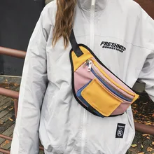 Модные карманы унисекс сундук сумка уличный стиль банан сумка хип сумка холст материал удобная сумка сумка