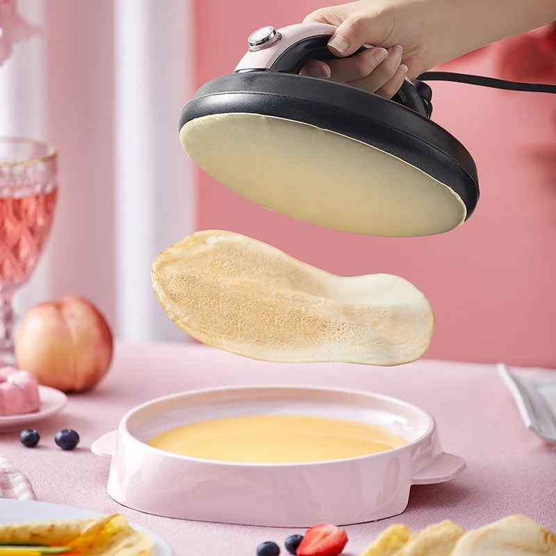 

220V Electric Pancake Crepe Maker Machine Automatic Household Electric Baking Pan Chinese Spring Cake Machine EU/AU/UK Plug