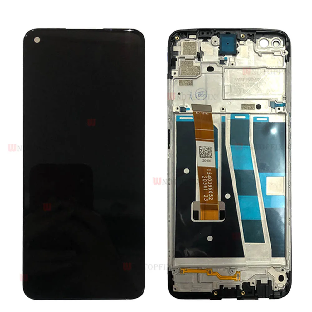 Polegada para Oppo Substituição com Quadro Preto Original Cph2061 Cph2069 Lcd Screen Display Toque Digitador Assembléia 6.5 A52 2021 3 LCDs de celular