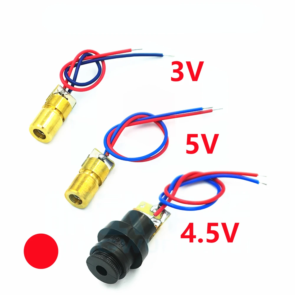 650nm 5mW Red Point Line Cross Laser Module Head Glass Lens Focusable Industrial Class laser module