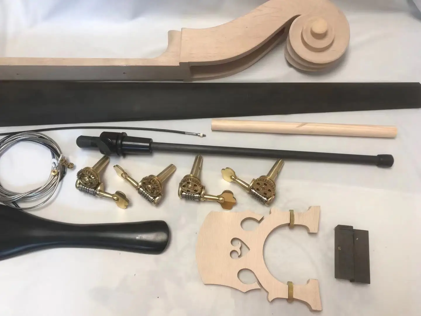 Upright Double bass Neck Fingerboard peg tailpiece bridge Endpin String