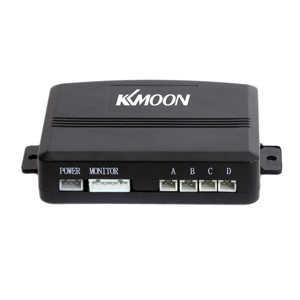 

KKMOON DV 12V Car Parking Sensor Monitor Radar System Auto Parking Assistant with 4 Sensors Car Detector Black Silver for Cars