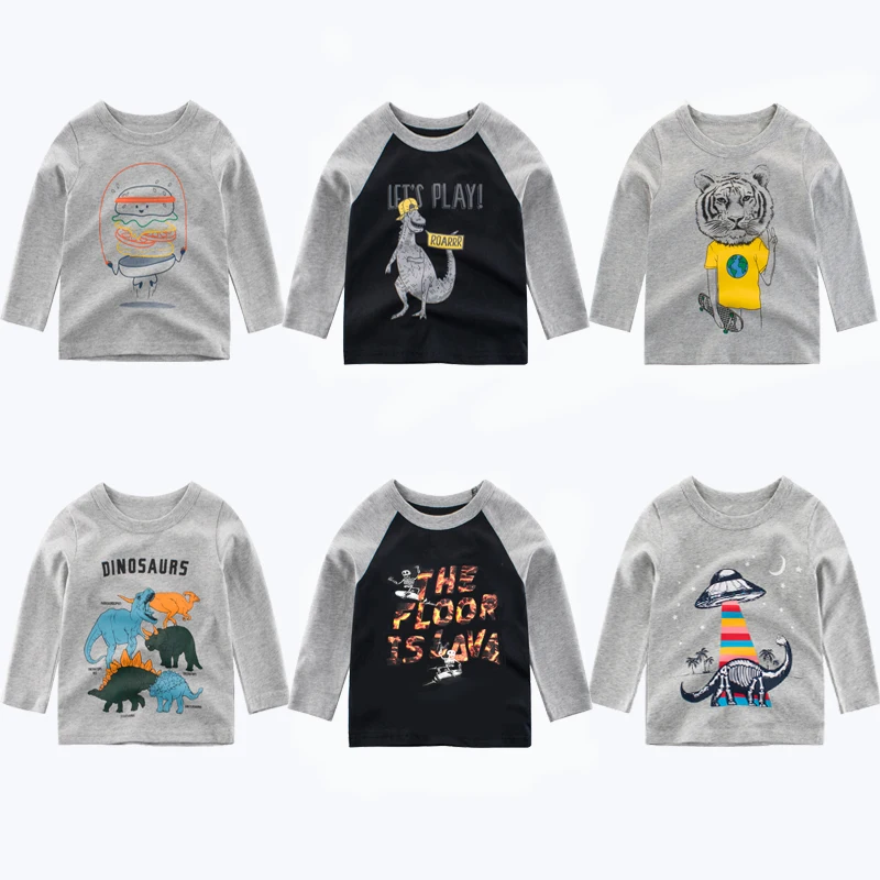 

Boys T Shirt 2019 New Summer Girls Tops Tee Cotton Toddler Children T-Shirt For Boys Long Sleeve Baby Girls Clothes Kids Tshirt