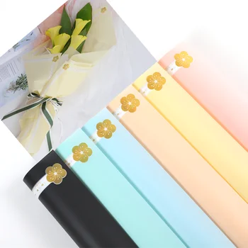 

Peach Blossom Pattern Waterproof Wrapping Paper Translucent Gift Paper Bouquet Flower Packaging Craft Paper Wedding Decor